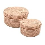 Conjunto 2 Caixas Organizadoras De Fibra Natural Palm Lyor