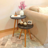 Conjunto 2 Mesa Lateral Centro Sofá Apoio Sala Pé Palito Mdf