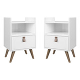 Conjunto 2 Mesas De Cabeceira Retro Quarto Dream Alice
