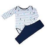 Conjunto 2 Peças Body Bordado E Calça Mijão Marinheiro Marinho Infantil Marinheiro Marinho P 