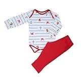 Conjunto 2 Peças Body Bordado E Calça Mijão Marinheiro Vermelho Infantil Marinheiro Vermelho P 
