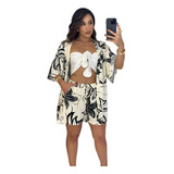 Conjunto 2 Peças Kimono E Shorts