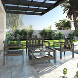 Conjunto 2 Poltrona E Banco 2 Lugares E Mesa Madeira Wt