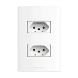 Conjunto 2 Tomadas 10a C Suporte 4x2 Inova Pro Branco 85057