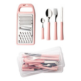 Conjunto 24 Talheres Rosa Pote Multiuso ralador di Solle