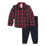 Conjunto 2pç Menino Social Xadrez Calvin Klein