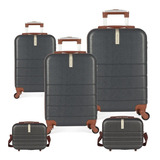 Conjunto 3 Malas Polo King De Viagem Bordo 2 Frasqueiras