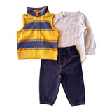 Conjunto 3 Peças Carters De Frio Bebê Menino Original Eua