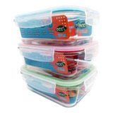 Conjunto 3 Pote Marmita De Vidro Tampa Hermética 800ml