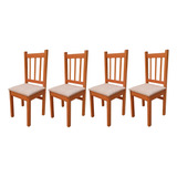 Conjunto 4 Cadeiras Estofada Amassado Zamarchi Canela Cacau