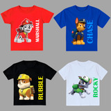 Conjunto 4 Camiseta Infantil Patrulha Canina Roupa Infantil