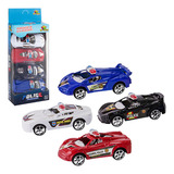 Conjunto 4 Carrinhos Policial Miniatura Com