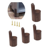 Conjunto 4 Pé Palito Móveis Madeira Rack sofá puff poltronas