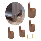 Conjunto 4 Pé Palito Móveis Madeira Rack sofá puff poltronas