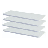 Conjunto 4 Prateleira Mdf De Parede Suspensa De Livros 60x20