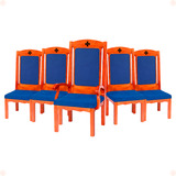 Conjunto 5 Cadeiras Para Altar De Igreja Capela Paróquia