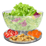 Conjunto 5 Em 1 Saladeira Boleira Petisqueira Suporte Tampa