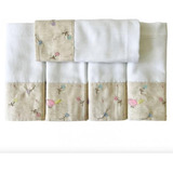 Conjunto 5 Fraldas Bebê Cremer Luxo Barrado E Bordado