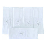 Conjunto 5 Fraldas Para Bebê Cremer Luxo Bordado Premiere Br