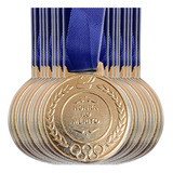 Conjunto 50 Medalhas Com Tirante Azul