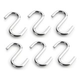 Conjunto 6 Ganchos Multiuso Para Pendurar Barra De Cozinha