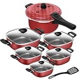 Conjunto 6 Peças Antiaderente Patolux Vermelho