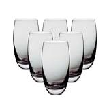 Conjunto 6 Peças Copo Bolha Vidro Resistente Cinza Preto Colorido Chique 465ml Vinho Água Suco Refrigerante Mesa Posta Copo Grande Vidro Grosso