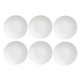 Conjunto 6 Pratos De Porcelana Sobremesa Tramontina Leonora