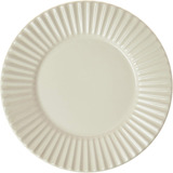 Conjunto 6 Pratos De Sobremesa Plissé Cru Porto Brasil Cor Cru Bege