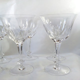 Conjunto 6 Tacas De Vinho Cristal Frances Lapidados 19 Cm