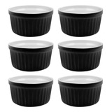 Conjunto 6 Tigelas Ramekin 210ml Porcelana Cores Buffet