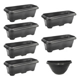 Conjunto 6 Vaso Jardineira Floreira 3 Litros Média 34 2 Cm