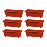 Conjunto 6 Vasos Jardineira Floreira Plástico 3 5lts Cores