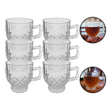 Conjunto 6 Xícaras Vidro Anise P Café Chá Cappuccino 150ml