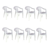 Conjunto 8 Cadeiras De Plástico Bar Eco Iguape   Tramontina