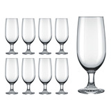 Conjunto 8 Taças De Vidro Hannover 300ml Luxo Chopp Agua