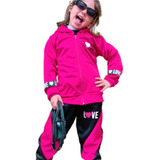 Conjunto Abrigo Infantil Juvenil Menina Inverno 4 Ao 12