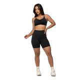 Conjunto Academia Feminino Short Top Alça Legging Fitness