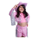 Conjunto Ana Castela Fantasia Menina Com Strass