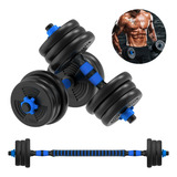 Conjunto Anilhas Halteres Barra 12kg Fitness Musculação Kit