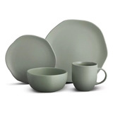 Conjunto Aparelho Jantar Mesa Posta Ceramica Moderno 16pcs