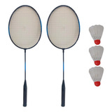 Conjunto Badminton Kit 2 Raquetes   3 Petecas   Bolsa Jogo