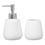 Conjunto Banheiro Lavabo Saboneteira Líquida Porta Escova