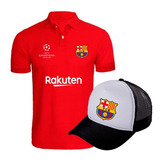 Conjunto Barcelona Camiseta Gola Polo E