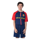 Conjunto Barcelona Infantil Oficial Símbolo Camisa