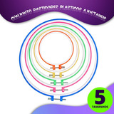 Conjunto Bastidores Plásticos Ajustáveis 5 Tamanhos Cor Colorido