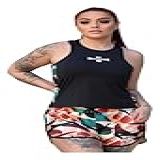 Conjunto Beach Tennis Feminino Shorts Boxer E Regata Organic M 