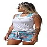 Conjunto Beach Tennis Feminino Shorts E Regata Nadador Tahiti M 