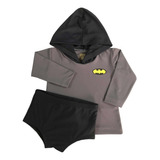 Conjunto Bebê Batman Proteção Uv 50