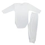 Conjunto Bebê Body E Calça Para Meninos E Meninas Branco Tamanho GG